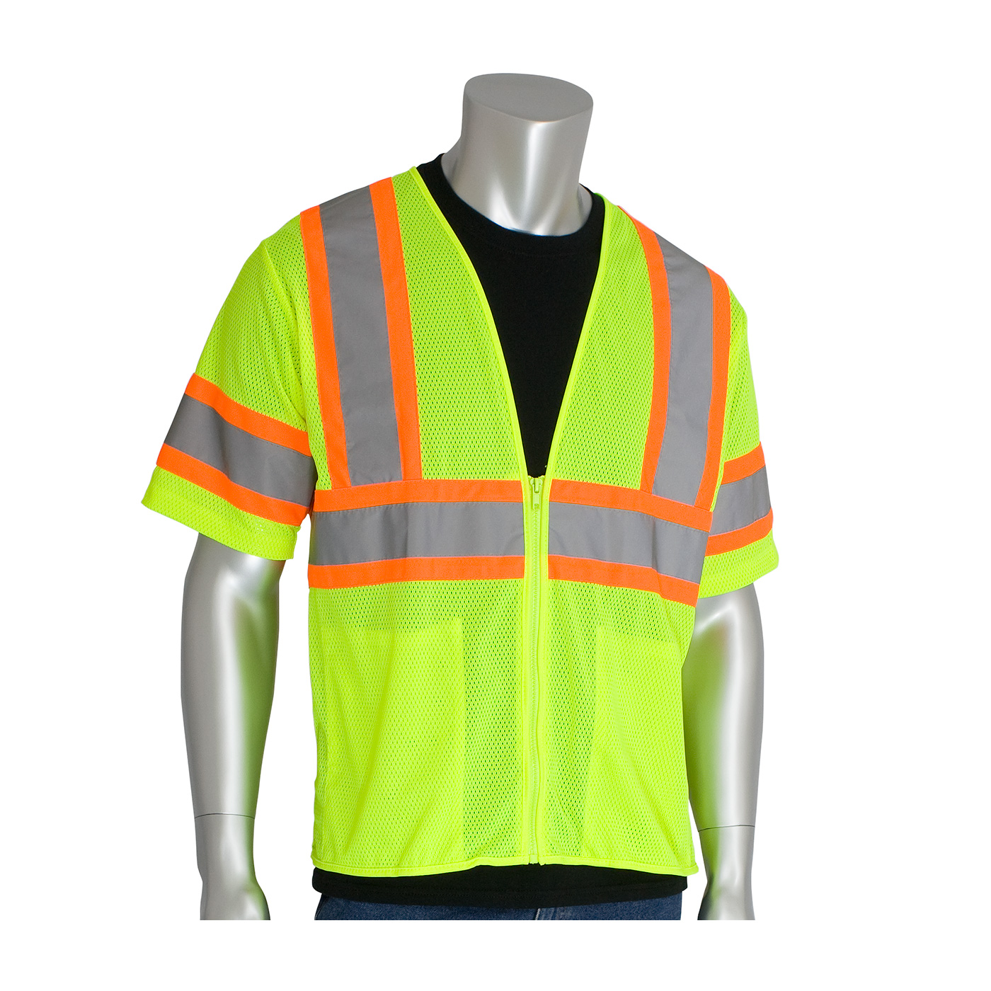 PIP Class 3 Safety Vest with Zipper - Utility and Pocket Knives